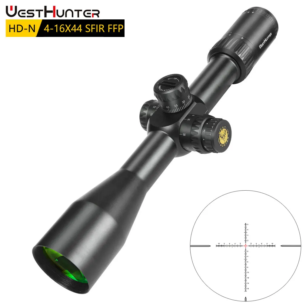 

WestHunter HD-N 4-16X44 SFIR FFP Hunting Scope First Focal Plane Riflescope Illuminated Reticle Lock Reset Optical Sights