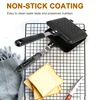 Grilled Sandwich Panini Maker,Bread Toast Breakfast Machine,Hot Sandwich Pan,Nonstick Aluminum Flip Pan,Kitchen Tool 2