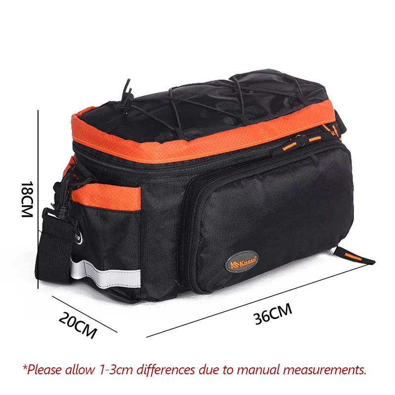 Waterproof Bicycle Saddle Bag MTB Luggage Carrier Bike Rear Rack Bags Large Capacity Storage Bike Seat Pannier Pack XA333Q