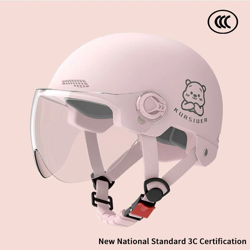 1 Piece 3C Certified Men's And Women's Adult Cartoon Electric Bicycle Motorcycle Half Helmet With Goggles Bicycle Safety Helmet | Sale Bangladesh 1 Piece 3C Certified Men's And Women's Adult Cartoon Electric Bicycle Motorcycle Half Helmet With Goggles Bicycle Safety Helmet Sale Bangladesh