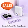 Super Fast Charging Power Bank 10000mAh Ultra-thin Large Capacity Portable with Built-in Wire Flash Charging Mobile Power Bank 1