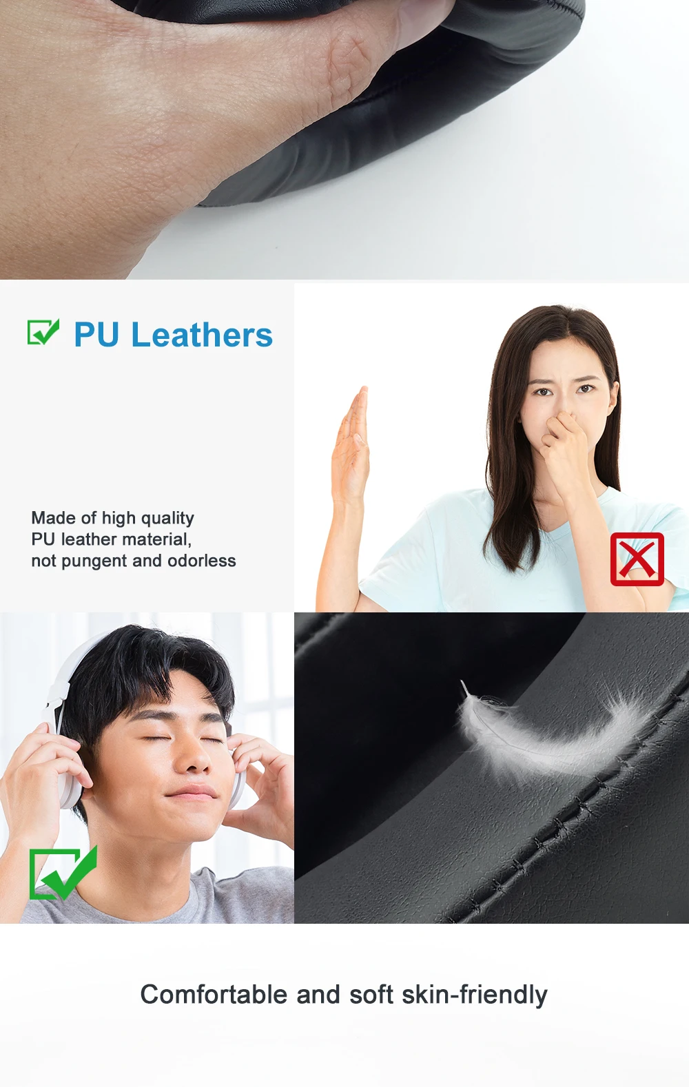 Replaceable For XIBERIA S11DL Ear headphones Earmuffs Covers Sponge Earpads cloth Leather Repair Accessories Soft Ear pads