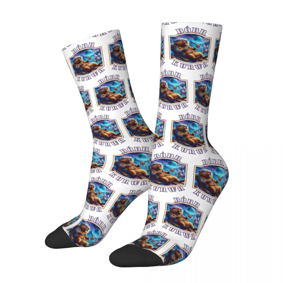 

Bober Bbr Beaver Socks Harajuku Sweat Absorbing Stockings All Season Long Socks Accessories for Man's Woman's Birthday Present