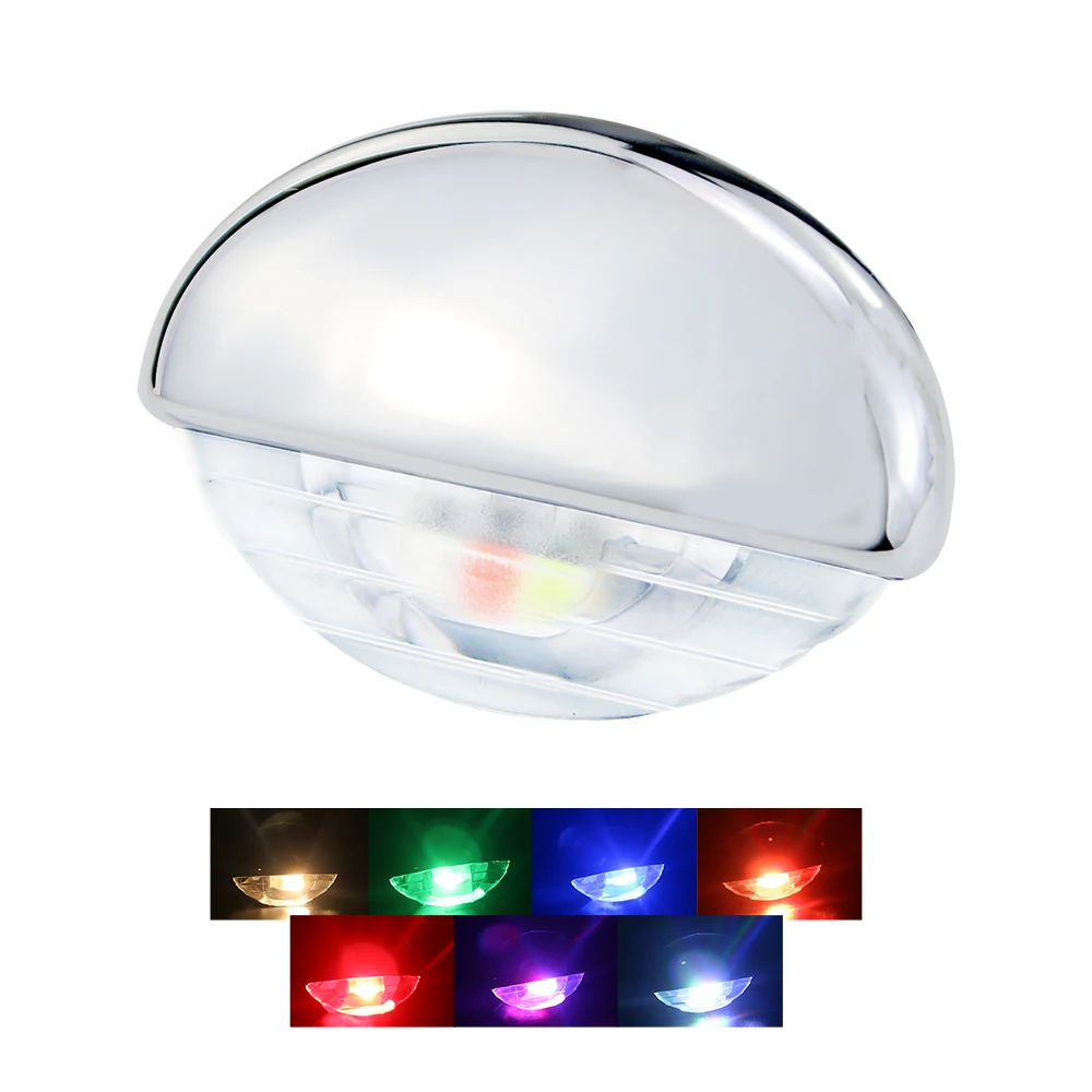 1PCS/2PCS Boat LED Courtesy Light ，Mini Car RV Decoration/Stairs/Walkway Lights， Red/Green/Blue/White Gradient Multi-Color 4pcs round plastic marine boat led stern lights cabin deck courtesy light bulbs 3 inches waterproof decoration accessories