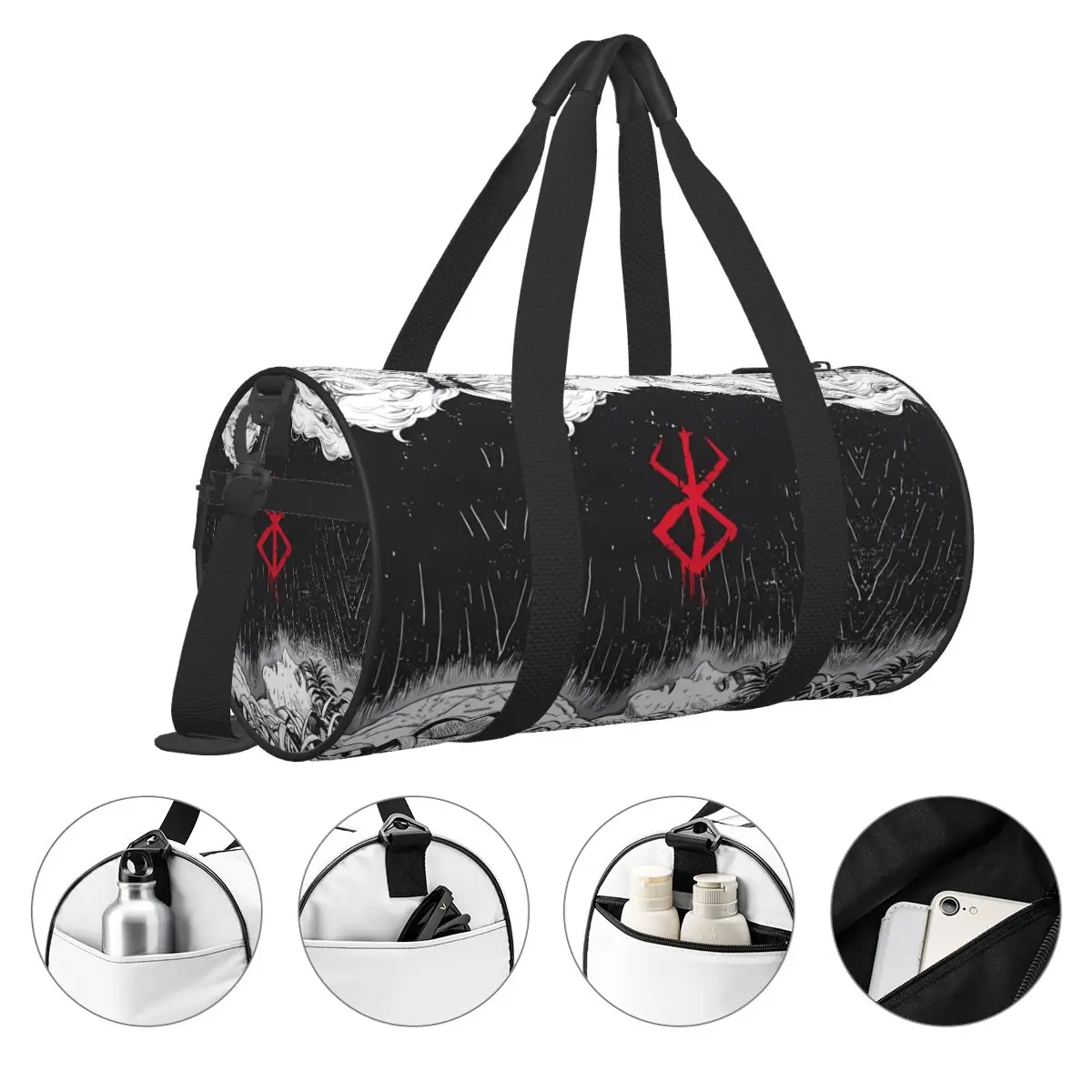 Japan Anime Bereserk Gym Bag Fashion Street Waterproof Sports Bags Large Capacity Travel Handbag Novelty Fitness Bag For Couple 3