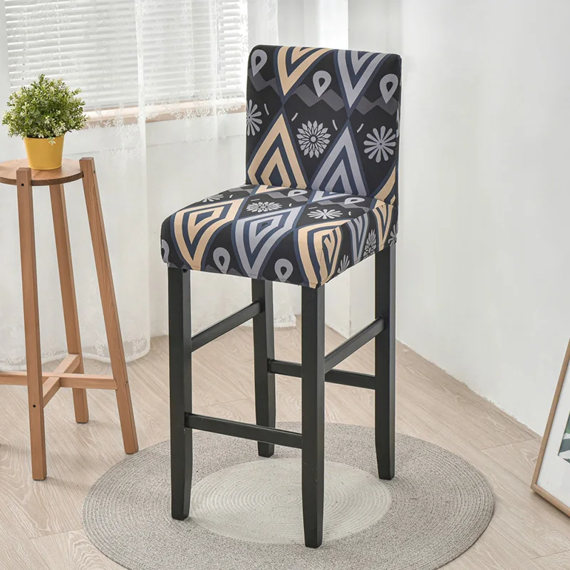Overtrekken voor barkruk - Set met 4 bedrukte wasbare, afneembare hoes voor pubststoelen, stretching van het motief, hoogte van de bar, stoelhoes voor keukenmeubels Overtrekken voor barkruk - Set met 4 bedrukte wasbare, afneembare hoes voor pubststoelen, stretching van het motief, hoogte van de bar, stoelhoes voor keukenmeubels