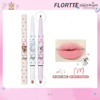 FLORTTE  Cute Animals Lipstick Pen Natural Matte Double Ended Lip Liner Lasting Whitening Waterproof Lip Gloss Cosmetic 1