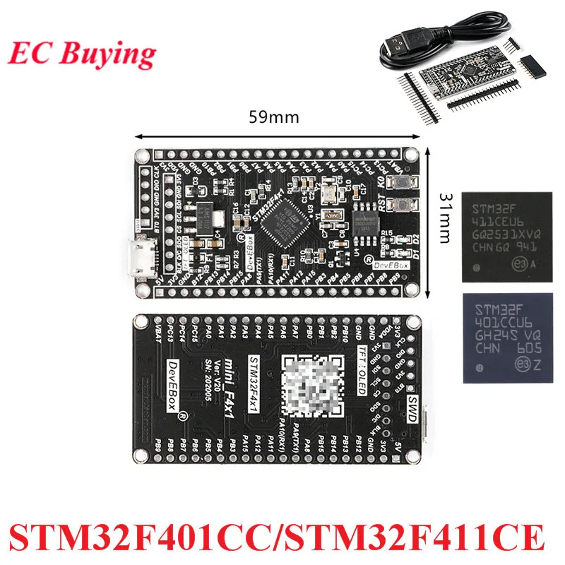 STM32F401 STM32F411 STM32F401CCU6 STM32F411CEU6 STM32F4 Chip Development Board MicroPython 256K 512K Core System uczenia się moduł