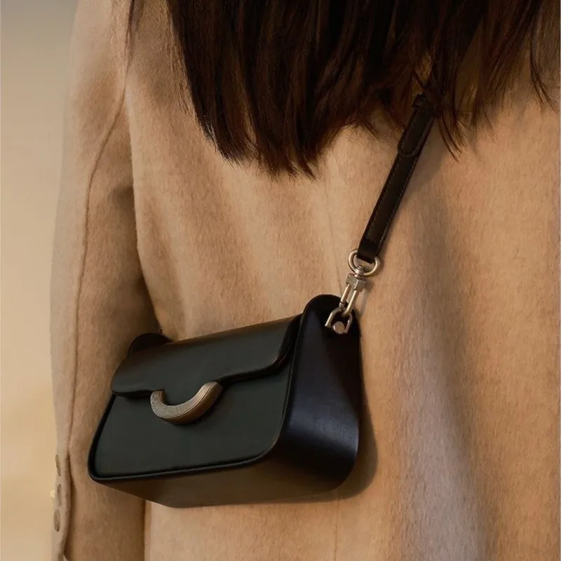 JIAERDI Vintage Black Handbag Women Leather Square Sle Shoulder Bags Ladies Fashion Elegant Premium Exquisite Crossbody Bag 2025