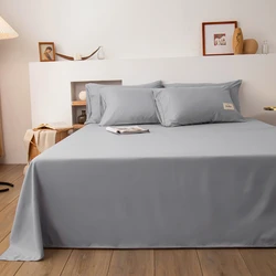 Cotton Flat Sheet 4 Sides Stitched Solid 120x210 150x230 180x230 220x230 230x230 250x230 Bed Sheet Fitted Sheet Queen King Size
