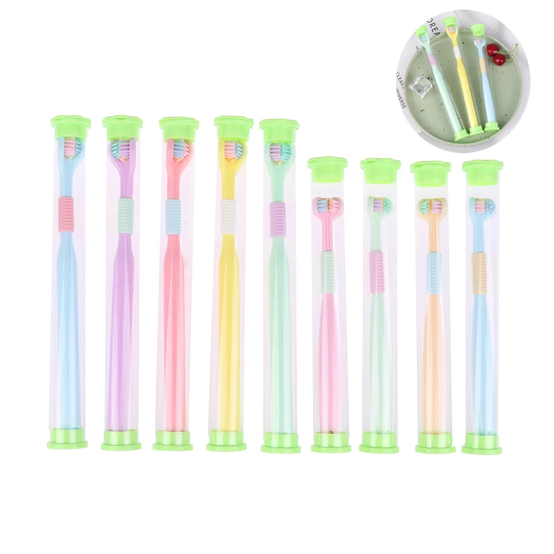 

1PCS Three Sided Toothbrush Soft Bristle Tooth Brush Ultra Fine Soft Toothbrush Oral Care Safety Teeth Brush Oral Health Cleaner