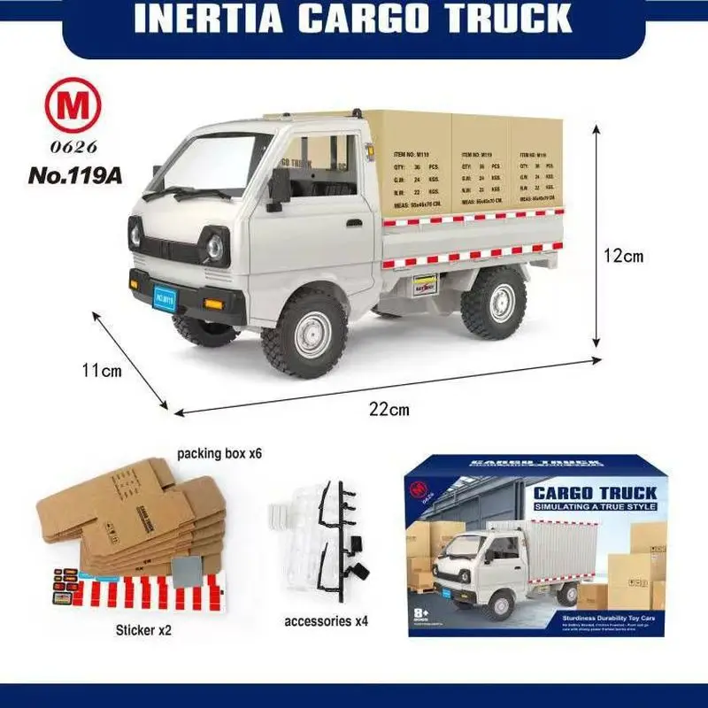 Simulation remote control car Suzuki Wuling micro card box truck Liuzhou car charging truck truck children's toy gift 2