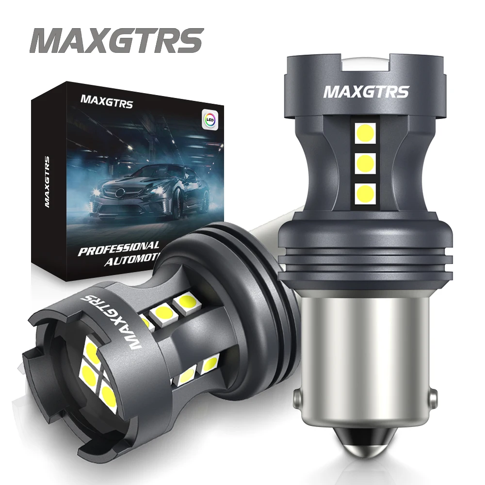 2x P21W BA15S LED Canbus 1156 BAY15D 1157 P21/5W bombillas LED T20 W21W luces de coche 6500K luces de freno blancas y rojas lámpara de marcha atrás DRL