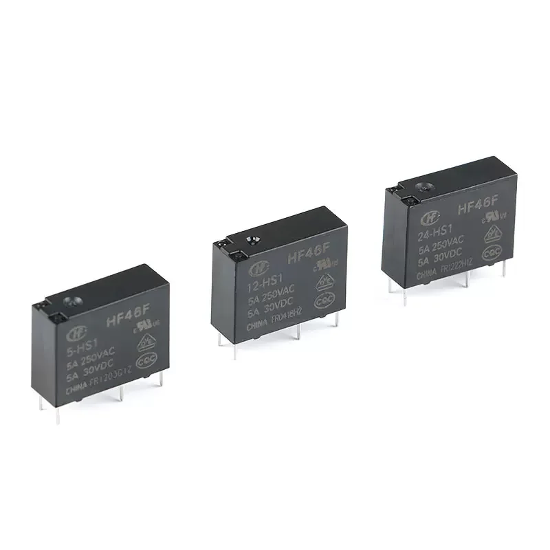 

(100 pcs/lot)Relay 1 group normally open 5A 4-pin HF46F -005 012 024-HS1 5V 12V 24V brand new original stock