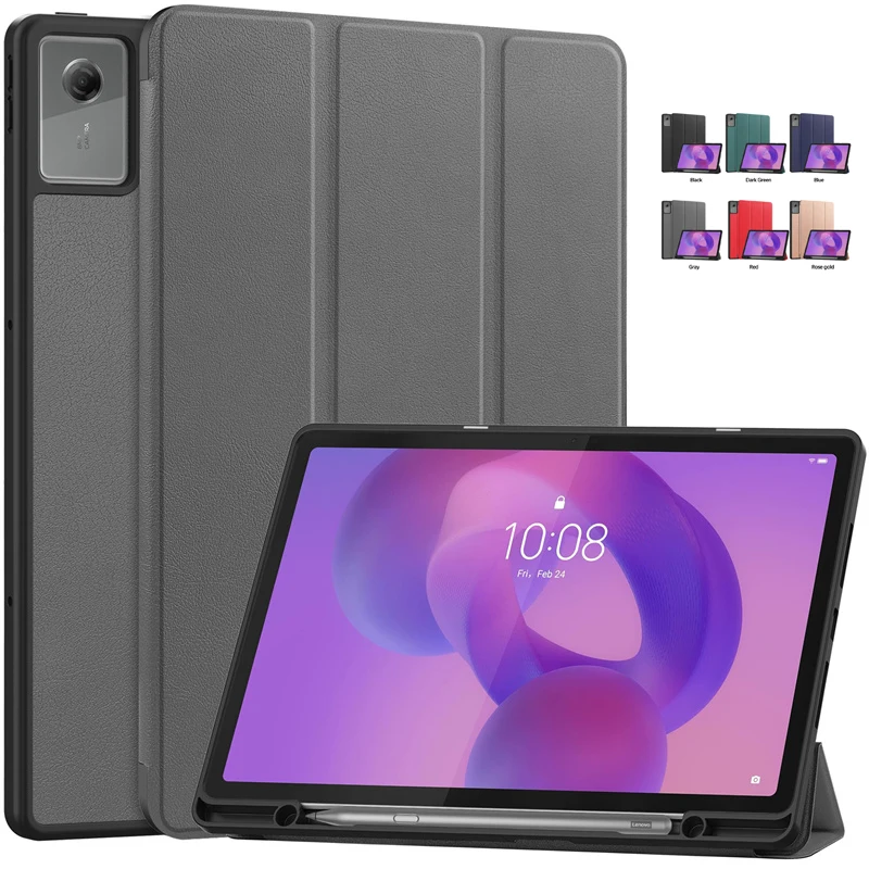 Premium Leather Magnetic Smart Cover with Pen Holder