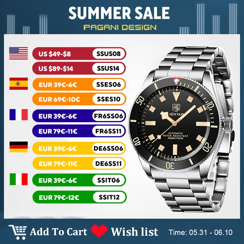 Benyar BY-5179M Automatic Watch thumbnail 2