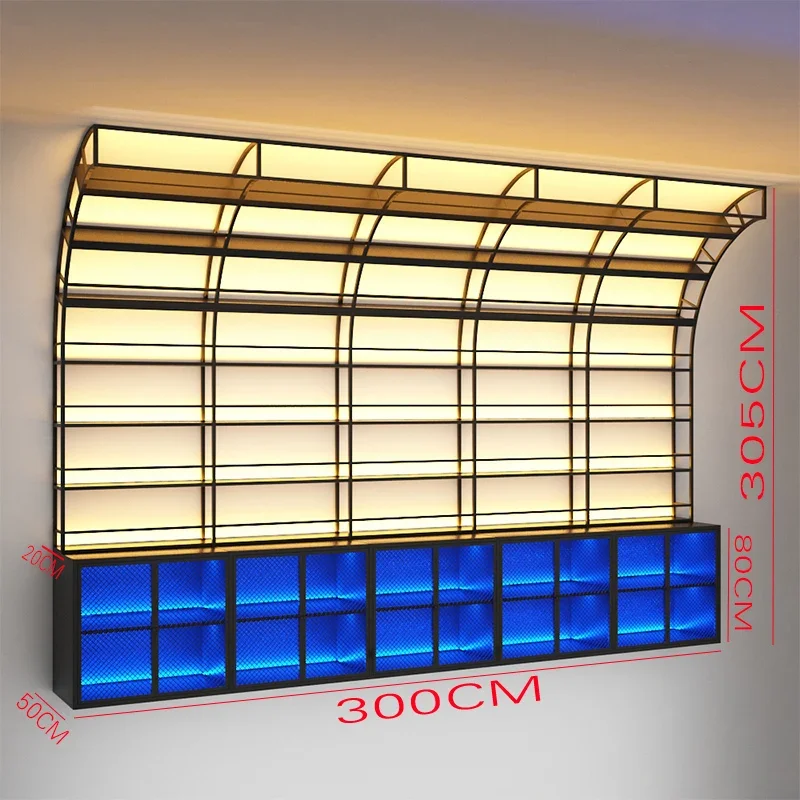 Home Designer Creative Rack Bar Counter Display Background Wine Cabinet Wall Music Restaurant Partition Wine Rack Bar Furniture