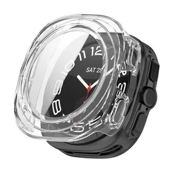 Premium Tempered Glass Screen Protector with Hard PC Bumper Case for Watch 7 Ultra 47mm (Clear)