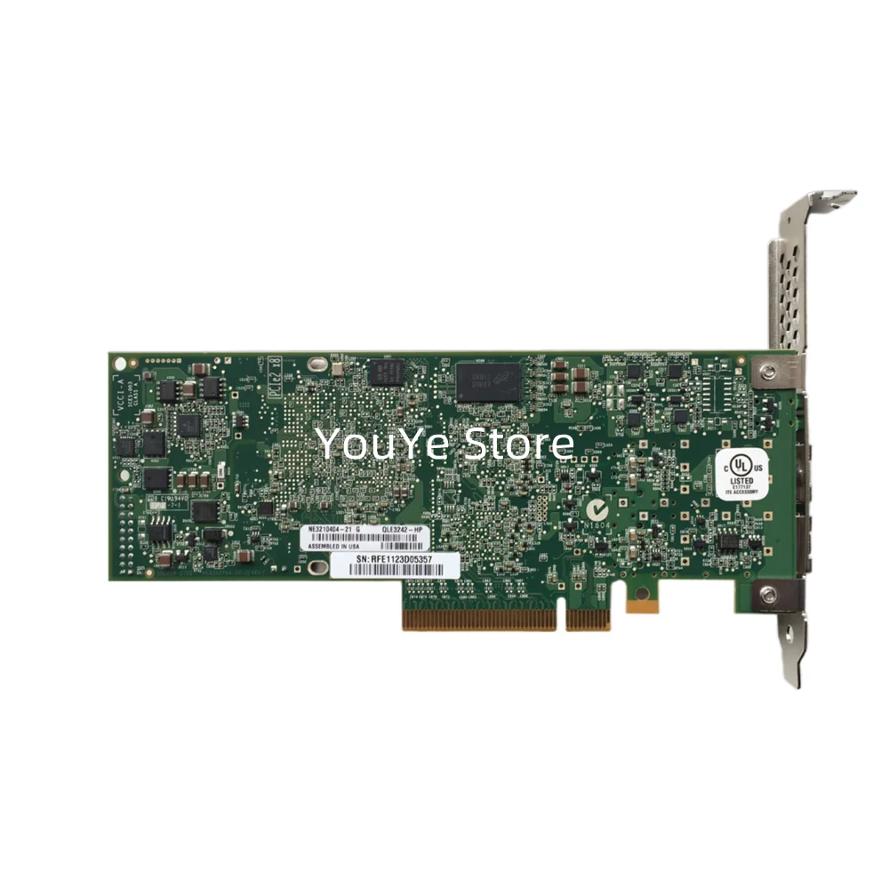 HP NC523SFP QLE3242-HP Dual Port 10Gb Ethernet 10GbE SFP+ PCI-E