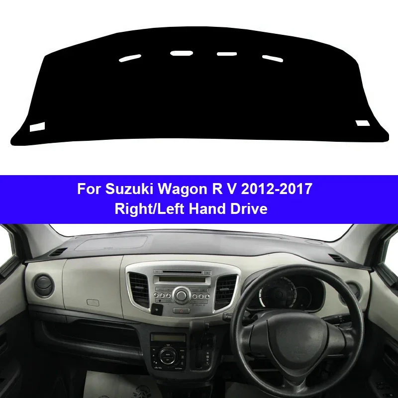 Cubierta De Salpicadero De Coche, Alfombra Protectora Interior Para Suzuki Wagon R V 2012-2017, Antisol, 2016, 2015