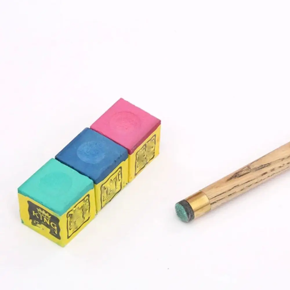 

1Pc No-slip Cue Chalk New Pool Cue Tip Calcium Carbonate Billiard Chalks Indoor Sport Blue/Green Snooker Accessory Billiard Cue