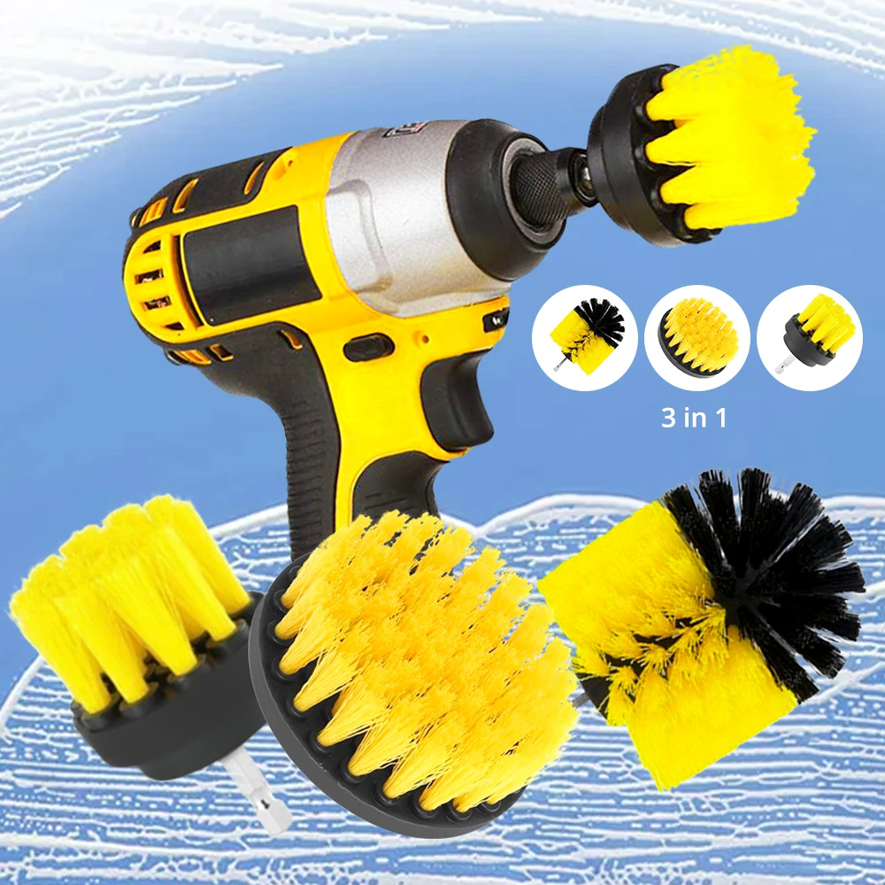 

Electric Drill Cleaning Brush Head Universal Round Plastic Washing Set Kitchen Floor Decontamination Car Tire Repair Tool