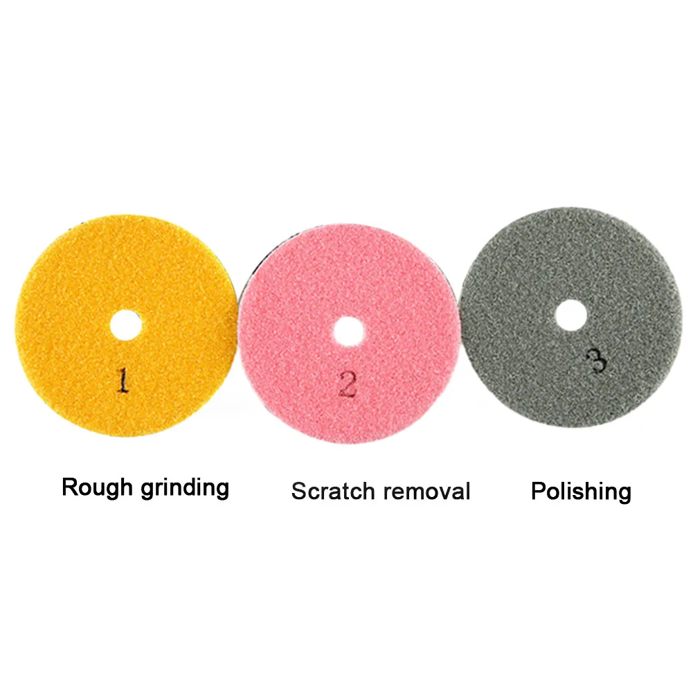 100mm Diamond Polishing Pad 4 Inch Wet/Dry Buff Disc Abrasive Tool For Sanding Marble Granite Concrete Grinding Countertop Stone