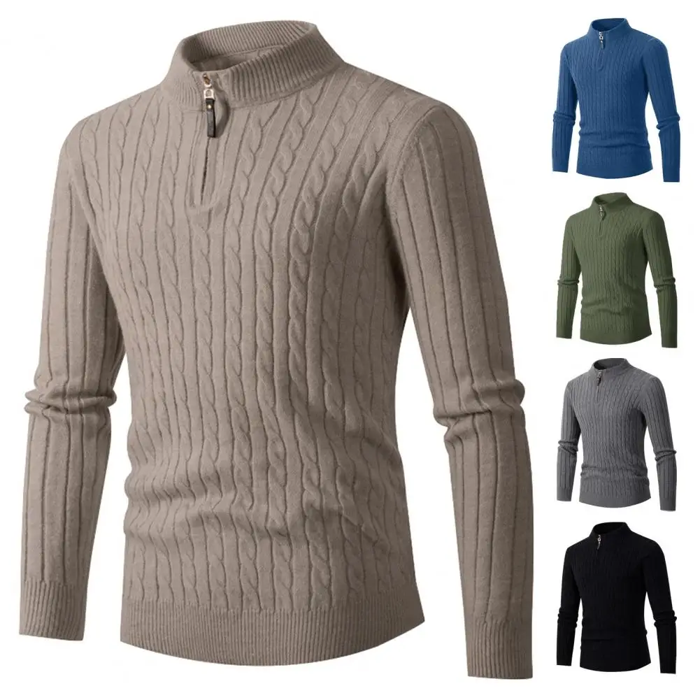 

Autum Men Turtlenecks Sweaters Knitwear Pullovers Solid Color Long Sleeved Sweater Male Casual Daily Warm Coats