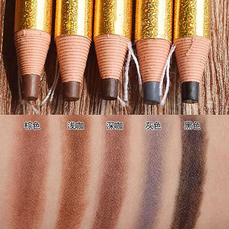 12Pcs/set Eyebrow Pencil Cosmetics for Makeup Tint Waterproof Microblading Pen Long Lasting Waterproof Blonde Brown Eye Brow 2