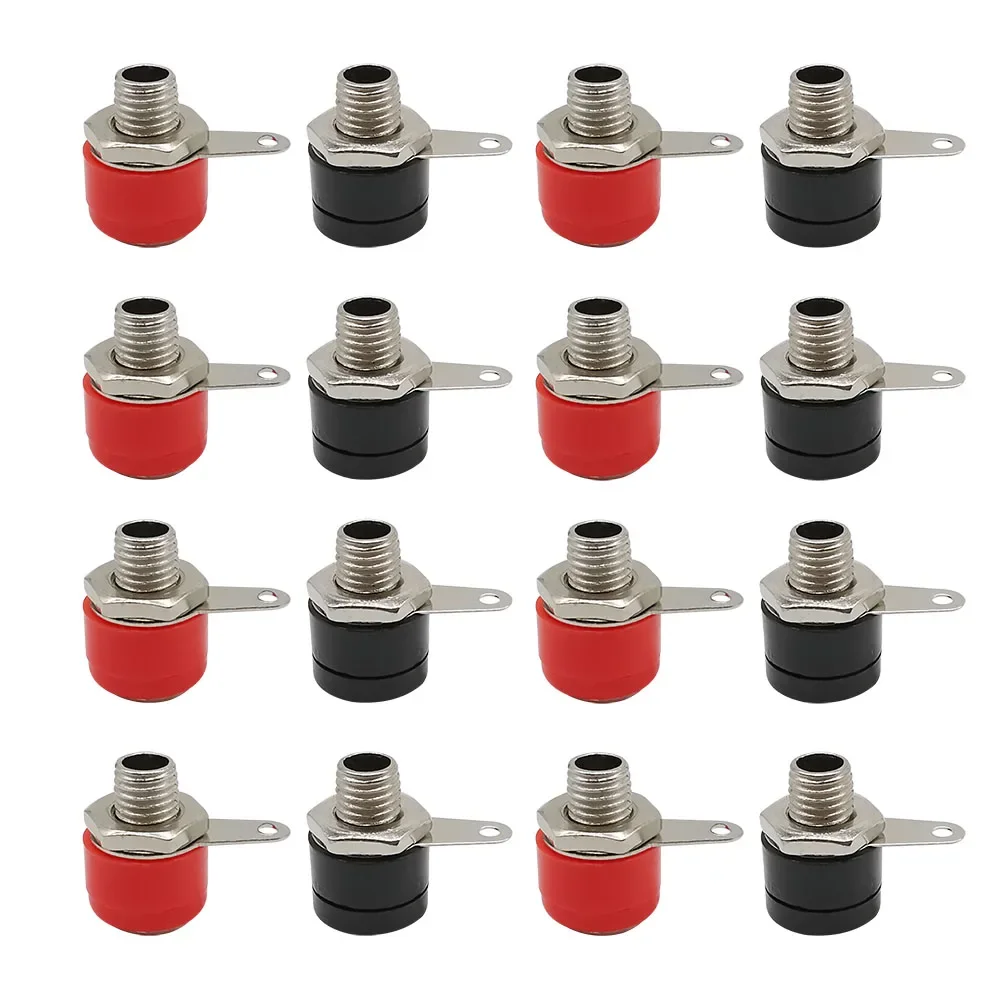 QitinDasen 30 stuks premium banaanstekkerbus, binding post-terminal, 4 mm banaanbus, banaankoppeling, voor 4 mm banaanstekker (5 kleuren