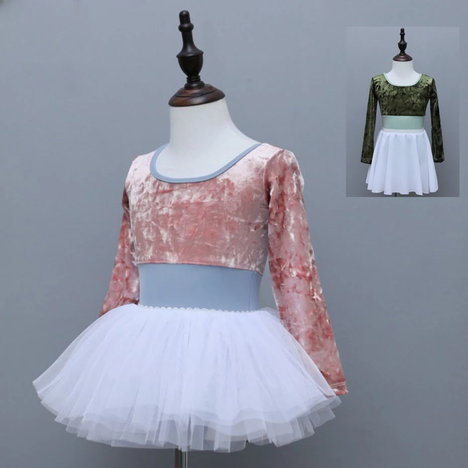 

Детская одежда для балетных танцев, теплая национальная одежда на осень и зиму, бархатная одежда для тела, китайская одежда с длинными рукавами для осмотра