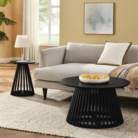Modern Minimalist Coffee Table, Solid Wood Coffee Table Nordic Style Coffee Table Simple Design Suitable for Both Home Office 2