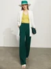 AMII Minimalism Pants For Women 2024 Spring New Wide Leg Pants High Waist Office Loose Blazer Chiffon Casual Trousers 12342271 3