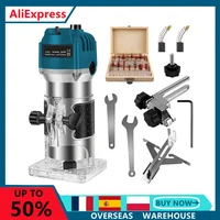 800W Wood Router Woodworking Electric Trimmer Wood Milling Engraving Slotting Trimming Carving Machine With Milling Cutter 1