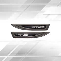 Dual Pack GT Line Car Body Emblem Metal Stickers and Decals - Sleek Automotive Styling Badges (GT LINE)
