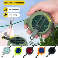10M Retractable Clothesline Outdoor Travel Portable Clothes Drying Rack Windproof  Washing Line For Camping Home Laundry Hanger 1