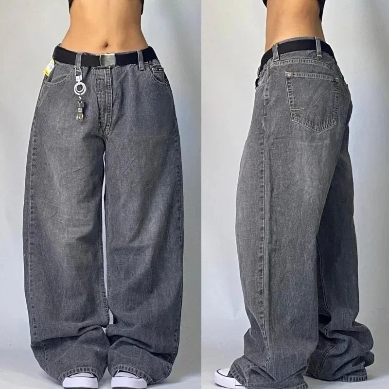 Y2K Baggy Jeans Womens New Multi-pocket Washed Vintage Jeans Harajuku Oversized Denim Pants High Waist Wide Leg Pants Trousers 6