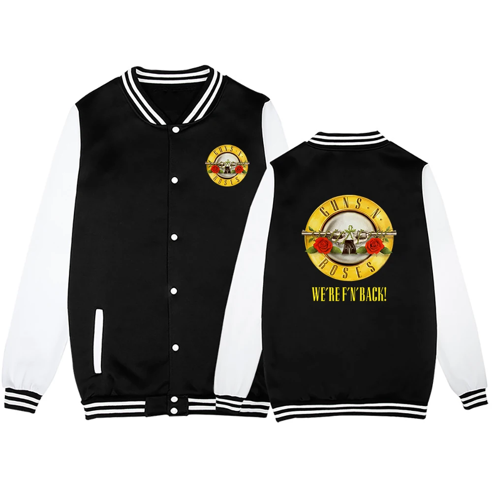 

Guns N' Roses Appetite For Destruction Printed Mens Clothing Oversized Fleece Sweatshirts Autumn Casual Hoody Man Baseball Suit