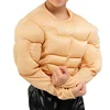 Child Man Fake Muscle T-Shirts Sponge Pads Abs Body Shaper Holiday Party Costume Hero Cosplay Funny Chest Shapewear Mask Ball 6