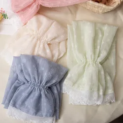 Lace Ice Silk Arm Sleeves Anti-UV Chiffon Sun Protection Cover Long-sleeved Glove Sunscreen Loose Sunscreen Sleeve Summer