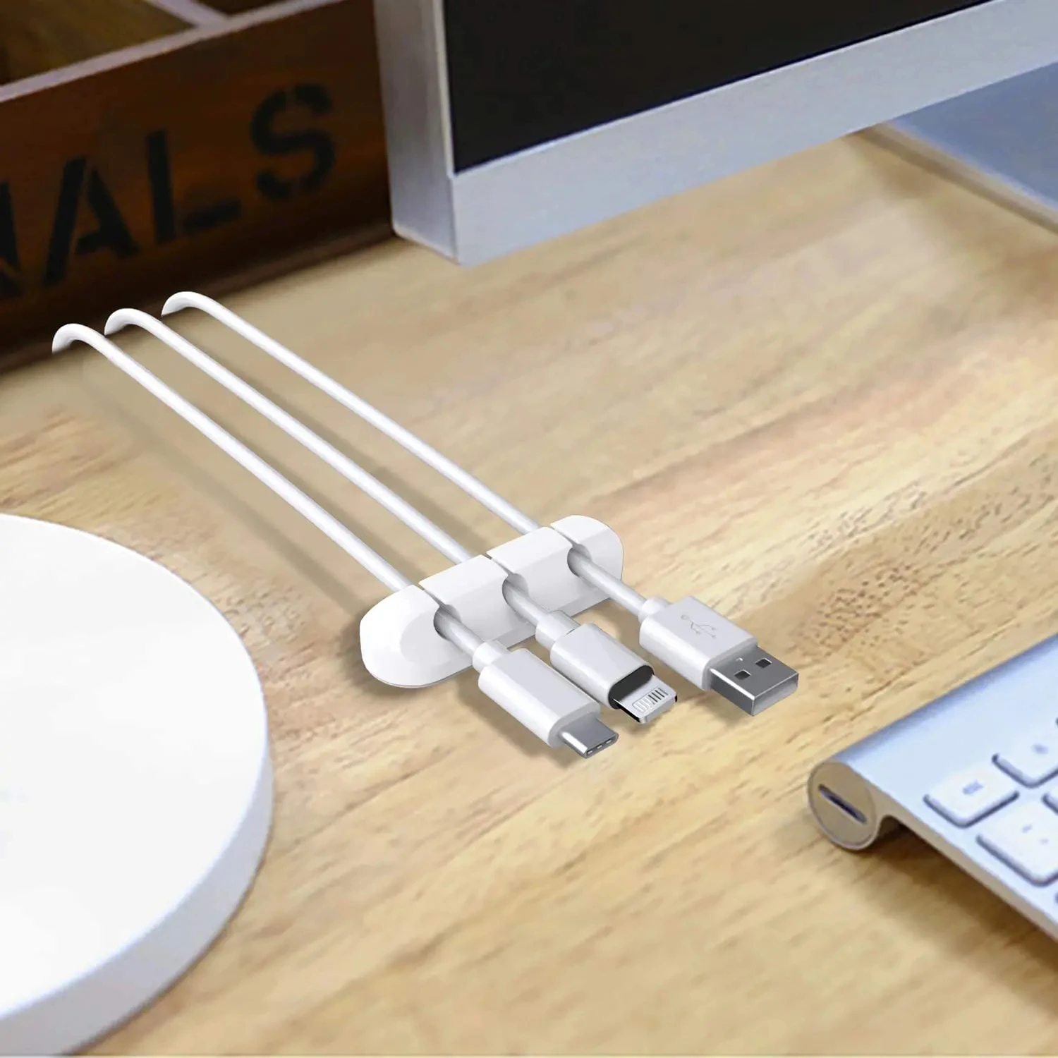 Cable Holder Clip Cable Management Organizer Clips Silicone Adhesive Desk Cable Clip For USB Charging Cable Mouse Line Holder