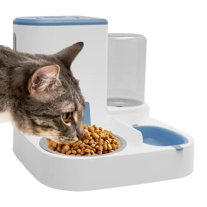 

2 In 1 Automatic Cat Feeder Pet Cat Food Kibble Dispenser Auto Feeder For Cat Dog Dry Dispensing Pet Waterer Food Accessories