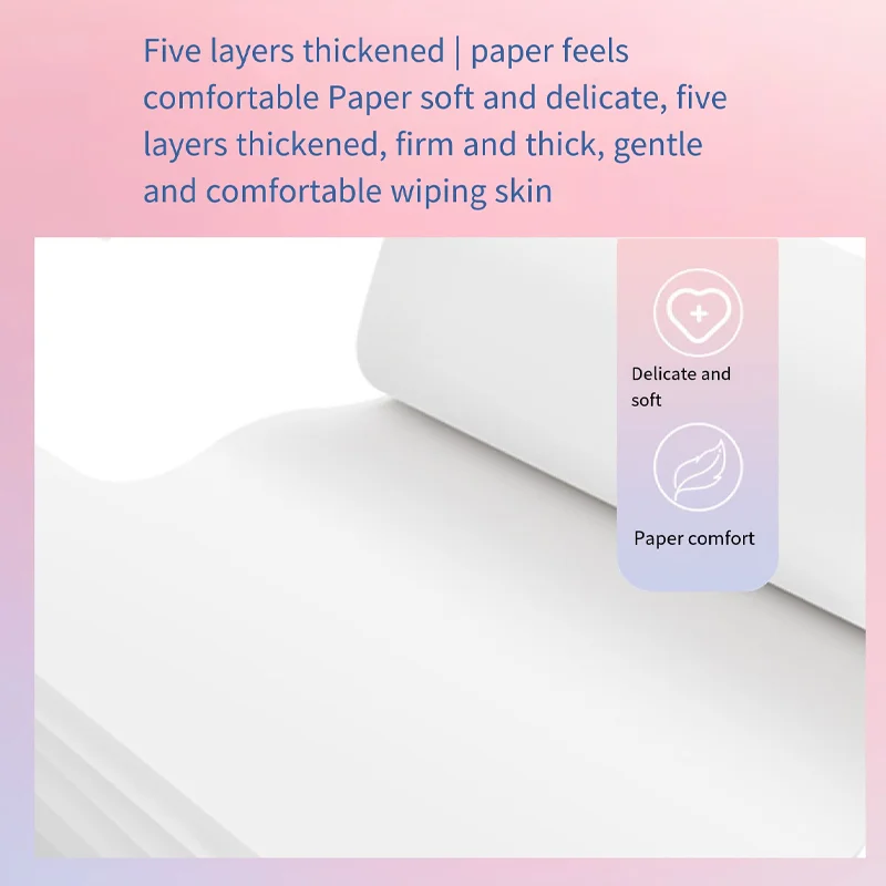 Toilet Paper 12 Rolls Toilet Paper Household Wooden Coreless Thickened Hand Tissue
