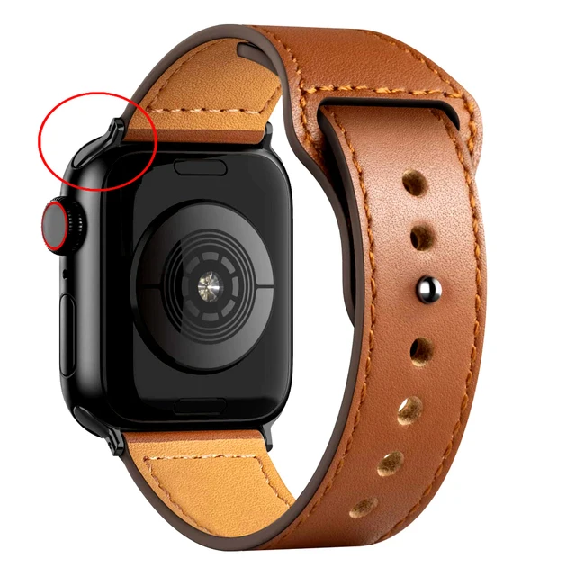 Leather strap For Apple watch band 44mm 40mm 42mm 38mm correa 44 mm wrist watchband Accessories bracelet iWatch serie 3 4 5 6 se 15 brown