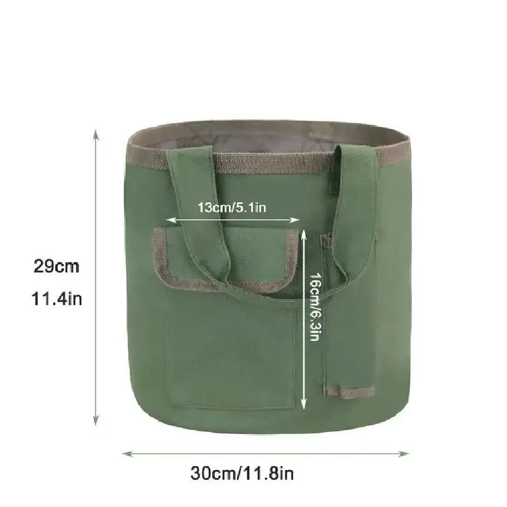 Bucket Bag Garden Tool Kit Gardening Supplies Organizer Canvas Gardening Organizer Tote With Multiple Pockets Waterproof