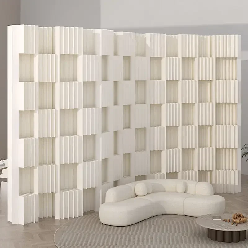 Home Decor White Organ Paper Wall Screen Room Dividers Office Partition Removable Folding Baffle