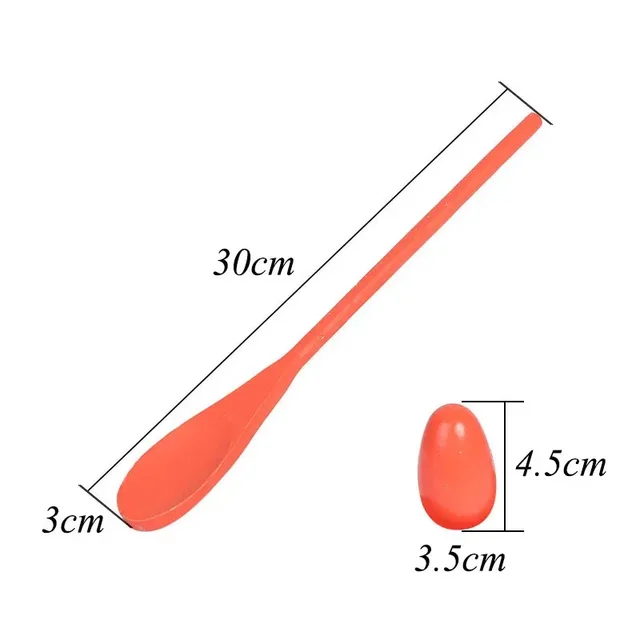 Children's Outdoor Fun Game Toy Egg Spoon Balance Sport Wooden Spoon Toss Ball Sense Training Early Education Puzzle Party Game 6