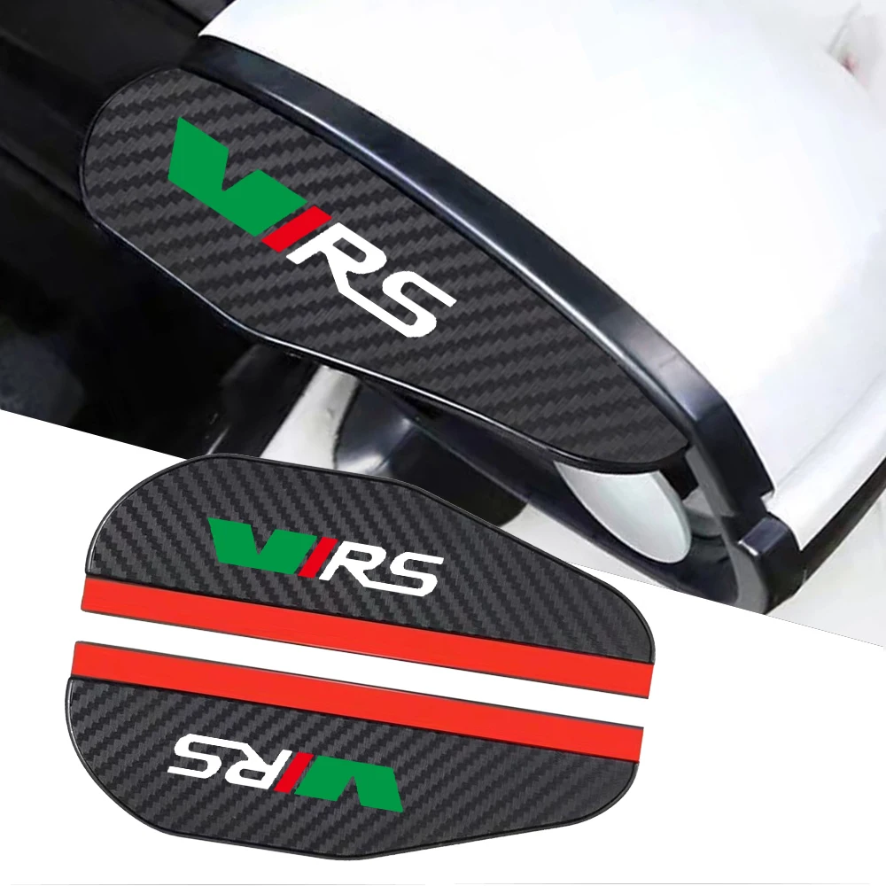 2X Car Rearview Mirror Eyebrower Sticker Car Rain Eyebrow Cover for Skoda VRS Octavia Kamiq Kodiaq Karoq RS Superb Accessories