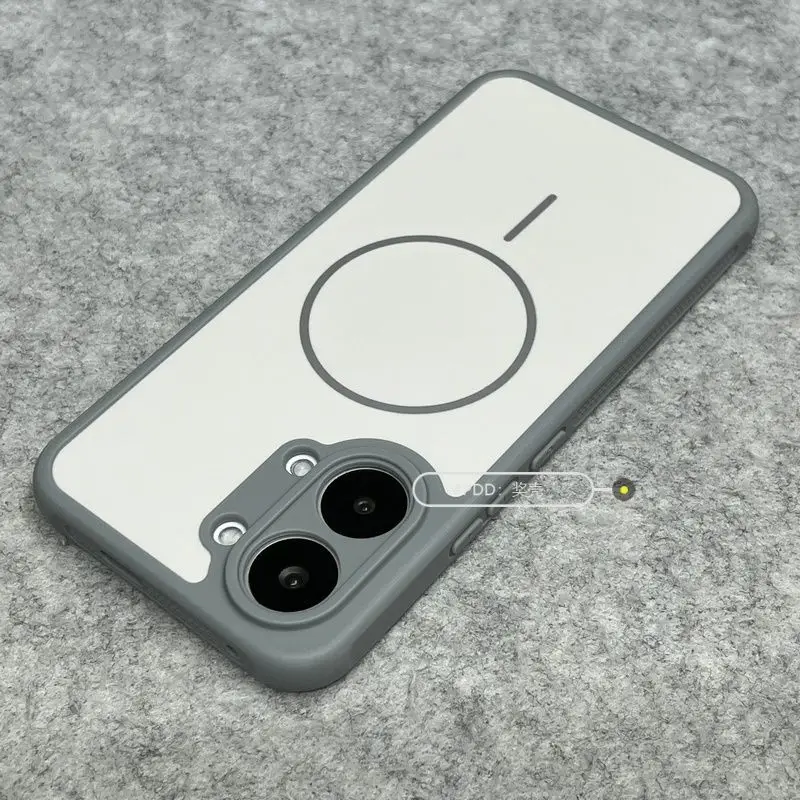 Business-Style Dual-Tone Matte Finish Magnetic Anti-Scratch Bumper Case