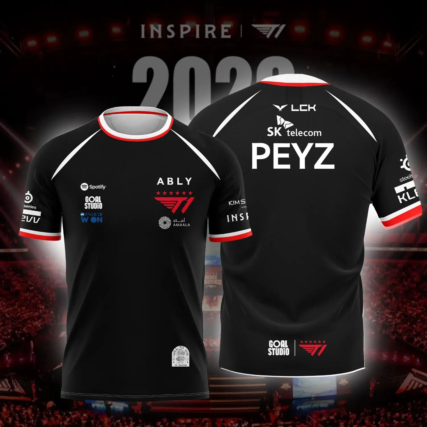 2026 NEW T1 ESPORTS TEAM JERSEY FAKER FAN 남성 여성 여름 캐주얼 반팔 게임 매니아를 위한 스포츠웨어 가족 키즈 티셔츠